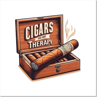 Cigars are my Therapy Posters and Art